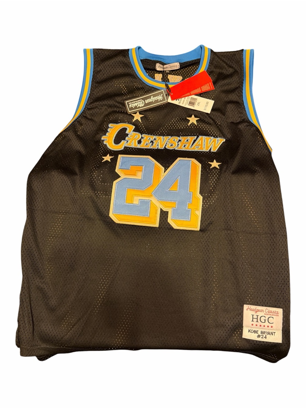 Headgear Classics Kobe Bryant #24 Crenshaw Tribute Basketball Jersey NWT 2XL